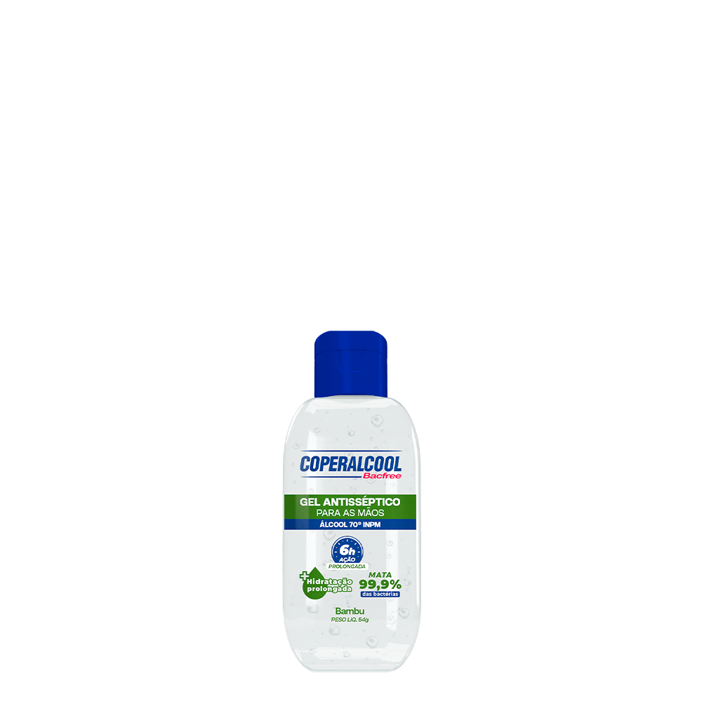 Gel Higienizador de Mãos Coperalcool Bacfree Bambu 70°INPM 54g