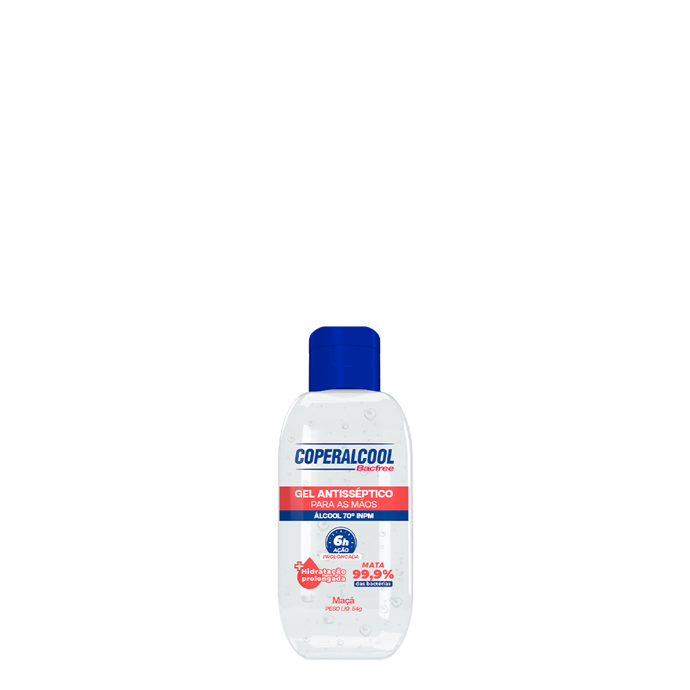 Gel Higienizador de Mãos Coperalcool Bacfree Maça 70°INPM 54g