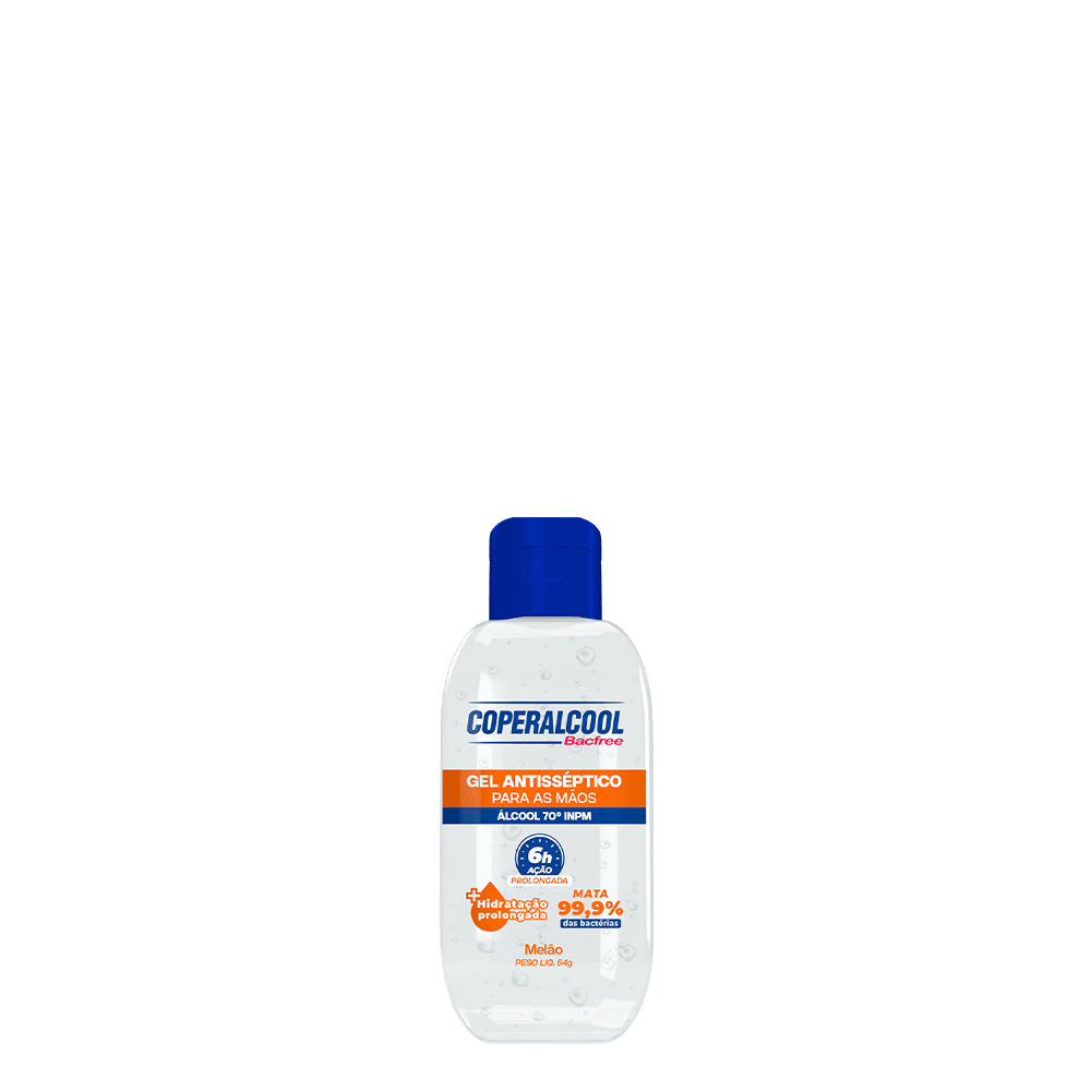 Gel Higienizador de Mãos Coperalcool Bacfree Melão 70°INPM 54g